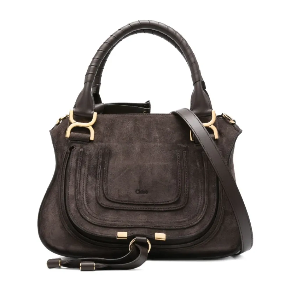 DAMES Chloé Handtassen^Koffie Top Rits Schoudertas
