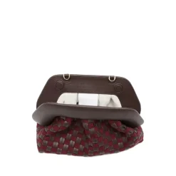 DAMES THEMOIRè Bruin Leren Flap Tas met Riem