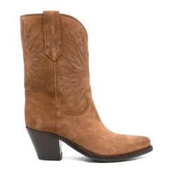 DAMES Golden Goose Laarzen^Leren Geborduurde Cubaanse Haklaarzen