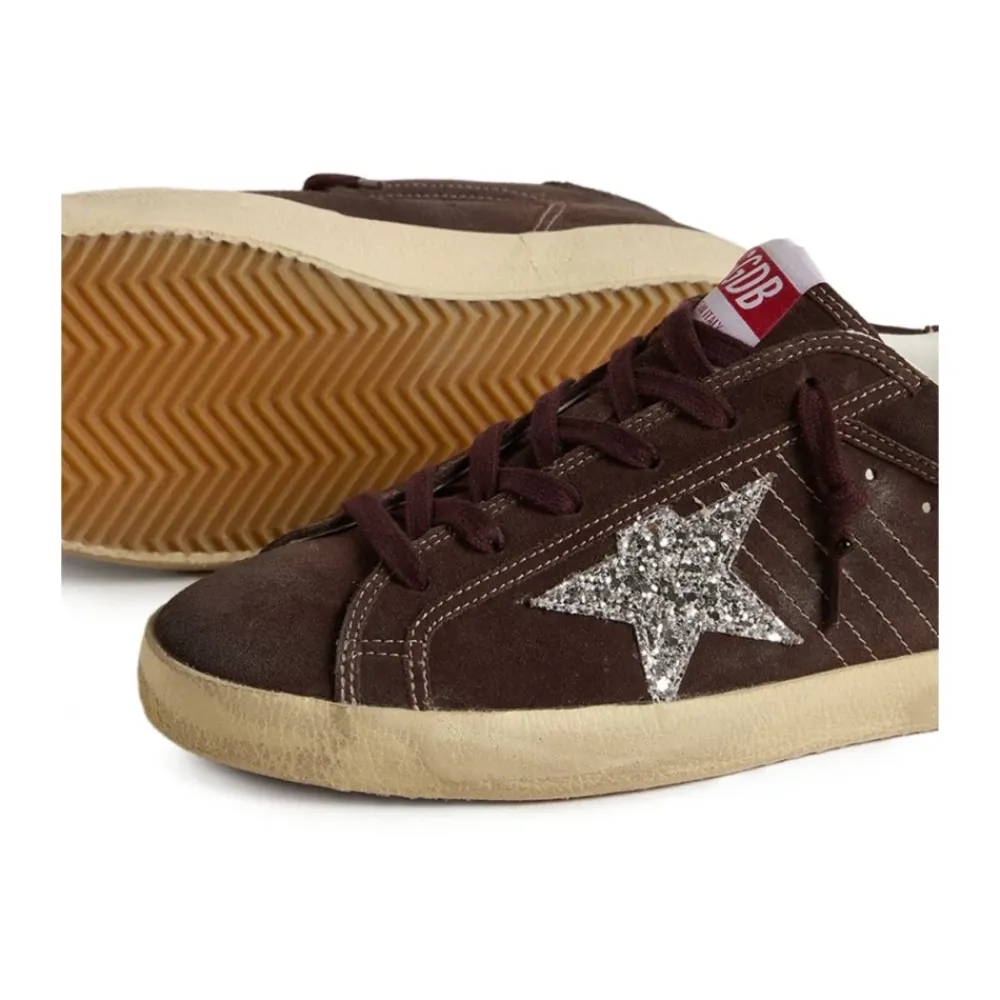 DAMES Golden Goose Sneakers^Leren Glitter Ster Sneakers