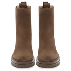 DAMES Gianvito Rossi Chelseaboots^Suède Elegante Hakken