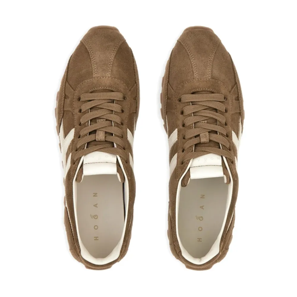 DAMES Hogan Sneakers^Suède Leren Veterschoenen
