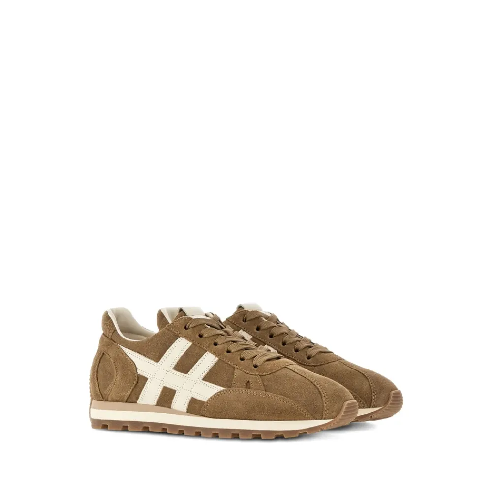 DAMES Hogan Sneakers^Suède Leren Veterschoenen