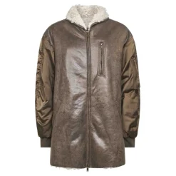 DAMES Marant étoile Jassen^e bomberjack met shearling kraag