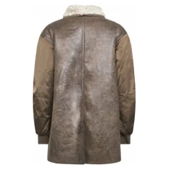 DAMES Marant étoile Jassen^e bomberjack met shearling kraag