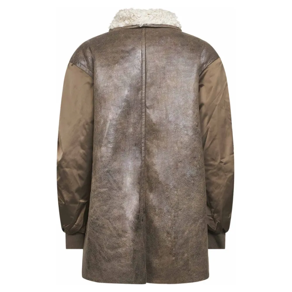 DAMES Marant étoile Jassen^e bomberjack met shearling kraag