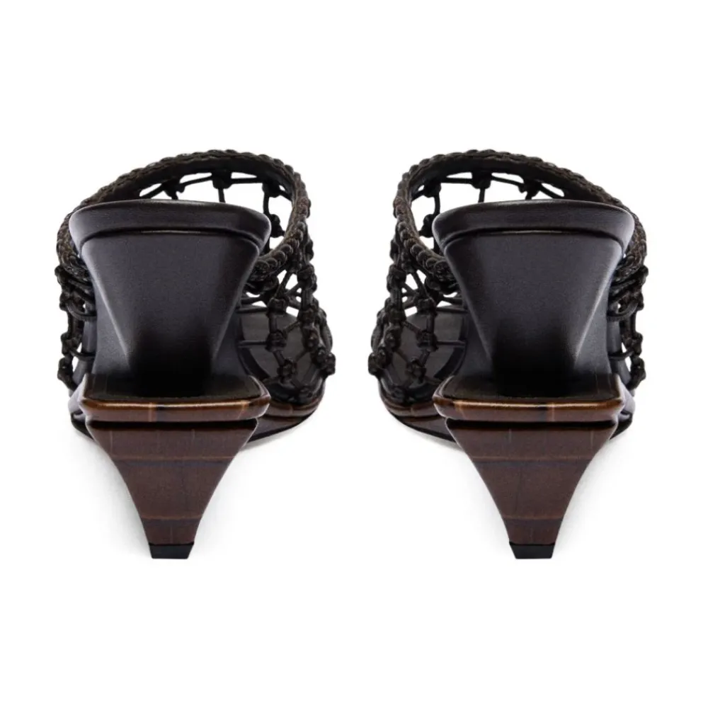 DAMES Jacquemus Bruine en Zwarte Sandalen voor Vrouwen