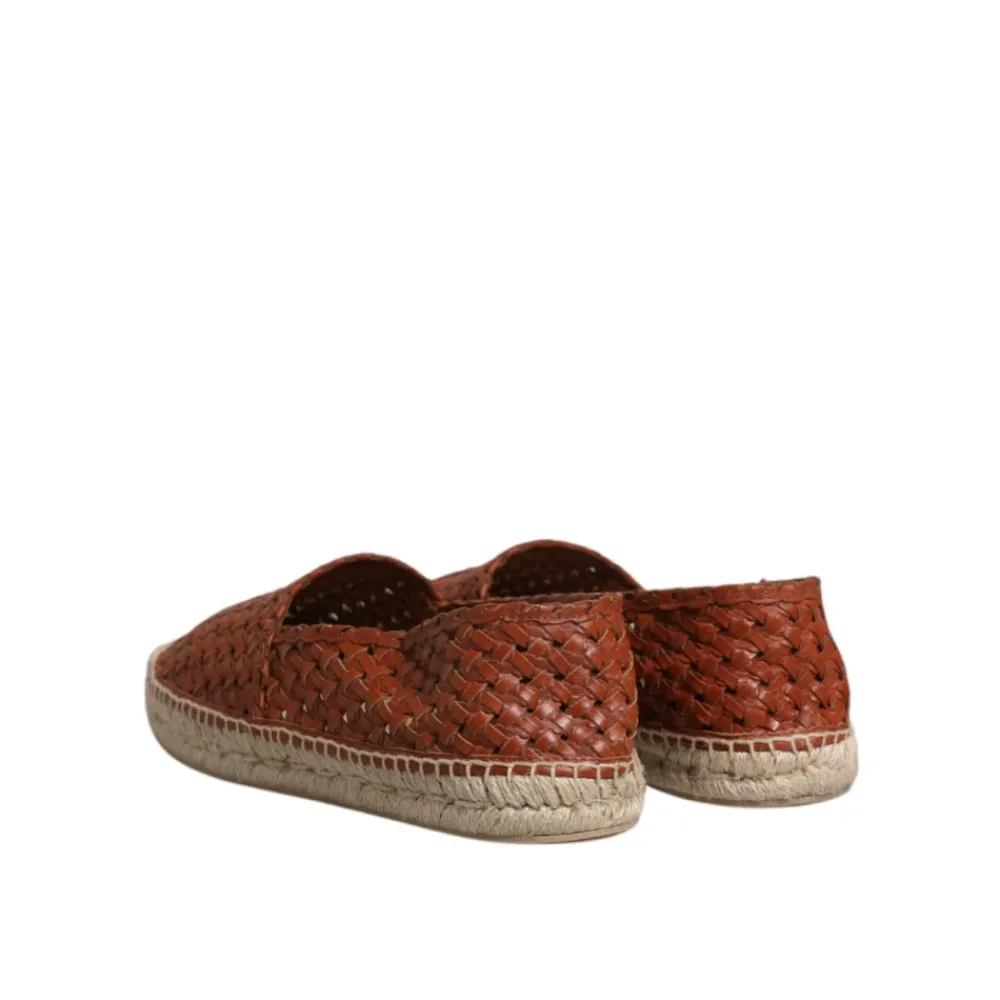 Heren Dolce & Gabbana Espadrilles^e Geweven Leren Espadrilles