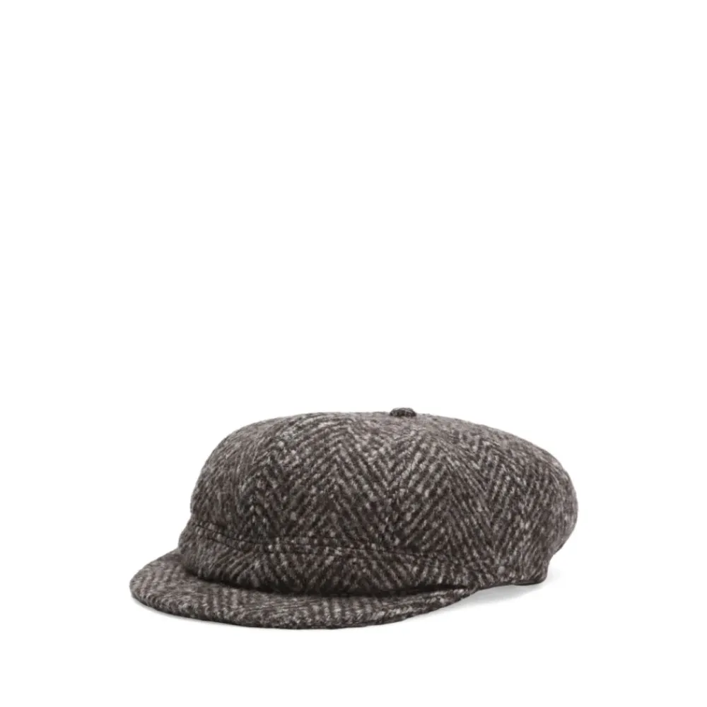 Heren Dolce & Gabbana e Herringbone Wol Platte Klep Hoed