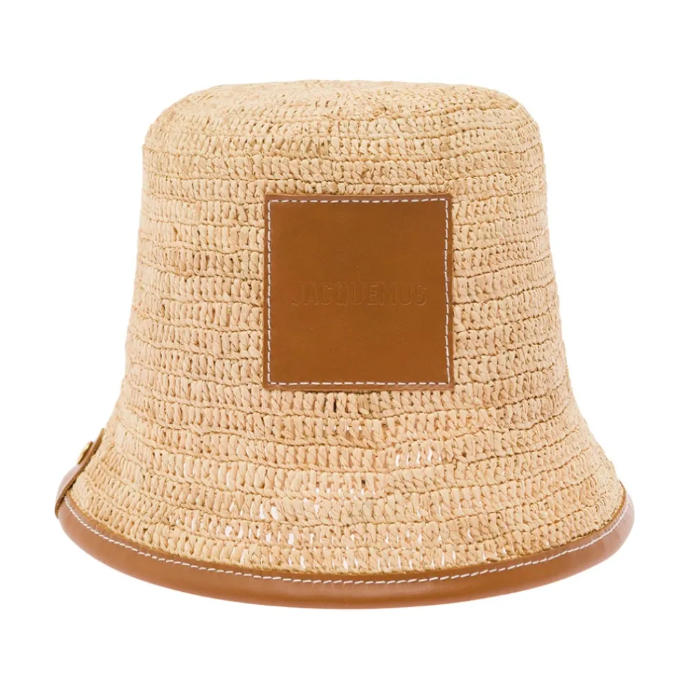 DAMES Jacquemus Bruine Leren Bucket Hat