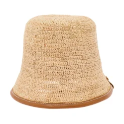 DAMES Jacquemus Bruine Leren Bucket Hat