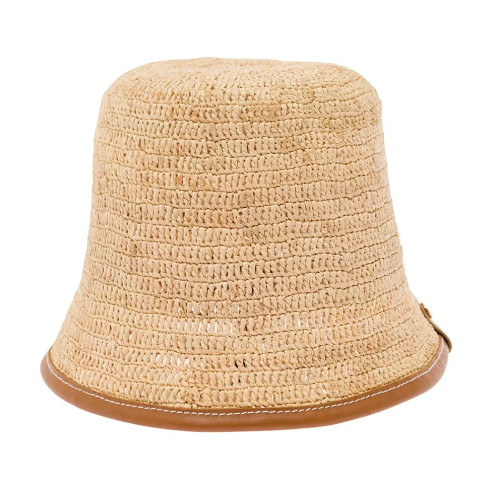DAMES Jacquemus Bruine Leren Bucket Hat