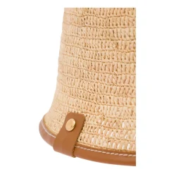 DAMES Jacquemus Bruine Leren Bucket Hat