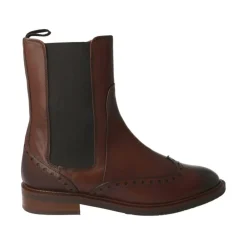 DAMES Pertini Chelseaboots^e leren enkellaars met brogue details