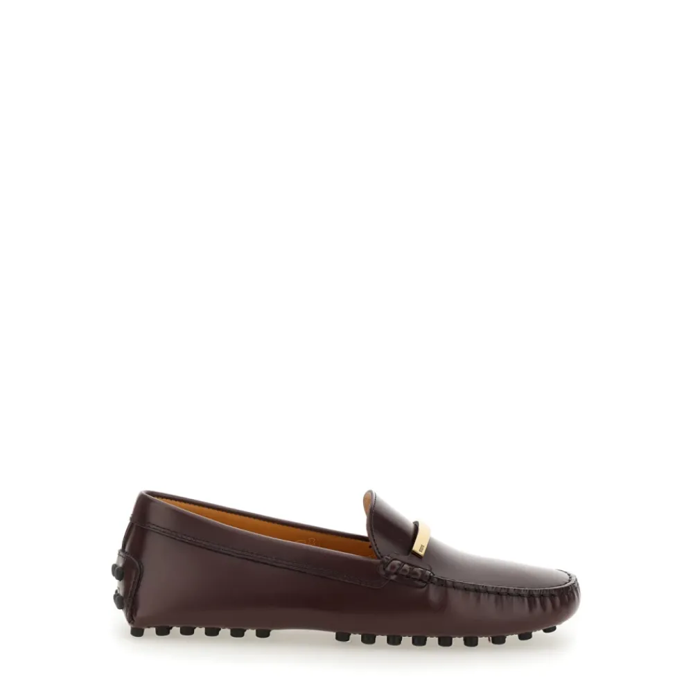 DAMES Tod's Loafers^e leren loafers met logoplaquette