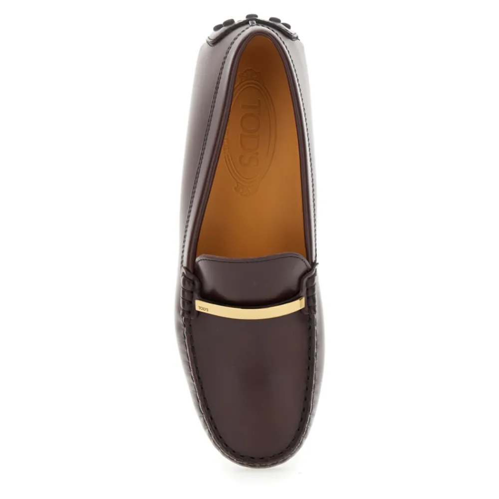 DAMES Tod's Loafers^e leren loafers met logoplaquette