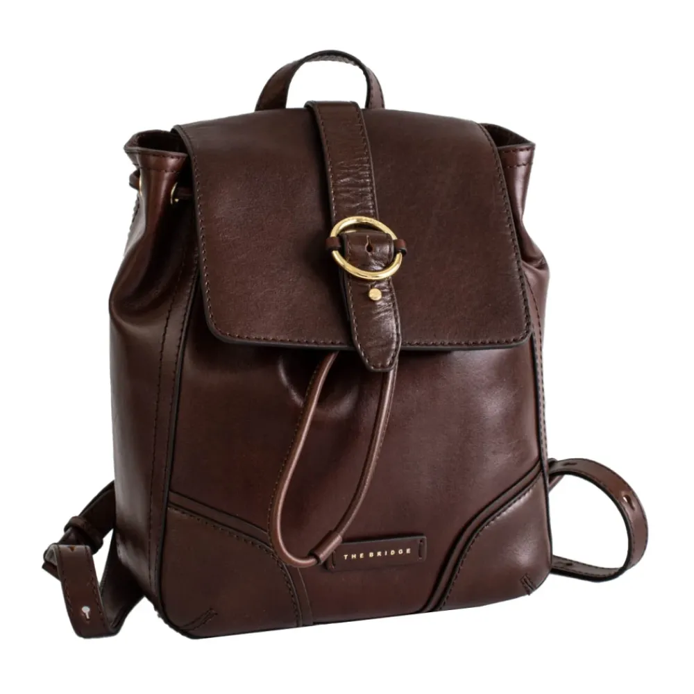 DAMES The Bridge e leren rugzak met trekkoord