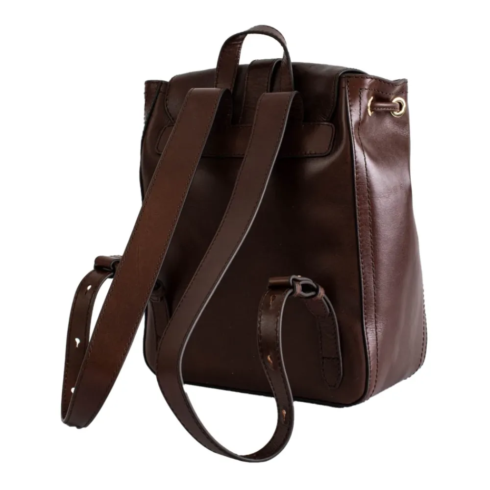 DAMES The Bridge e leren rugzak met trekkoord