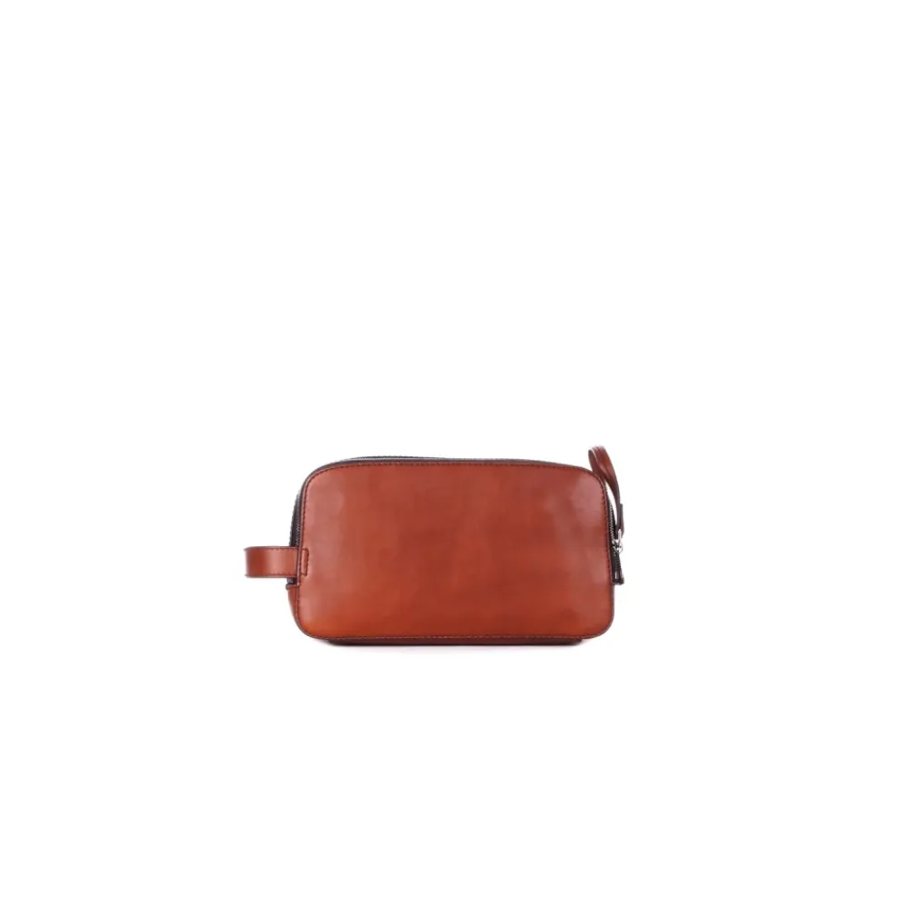 DAMES The Bridge Toilettassen^e Leren Schoudertas