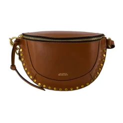 DAMES Isabel Marant e leren schoudertas Bordeaux Cognac