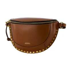 DAMES Isabel Marant e leren schoudertas Bordeaux Cognac