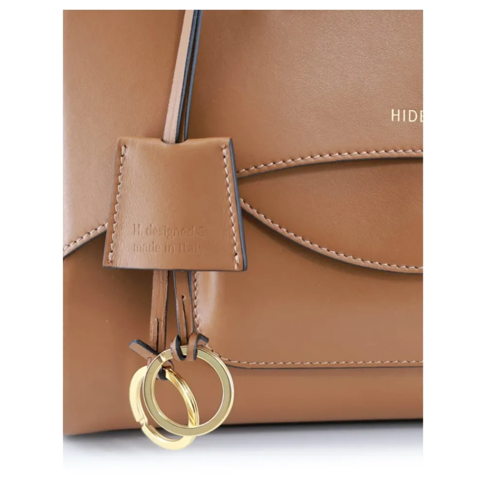 DAMES Hidesins Handtassen^e leren tas met magnetische sluiting