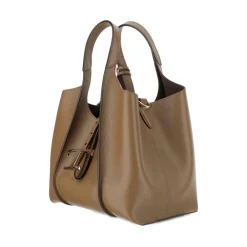 DAMES Tod's Shoppers^e leren T-gesp handtas