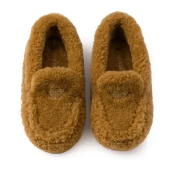 DAMES Prada Loafers^e Shearling Loafers Elegant Instapper