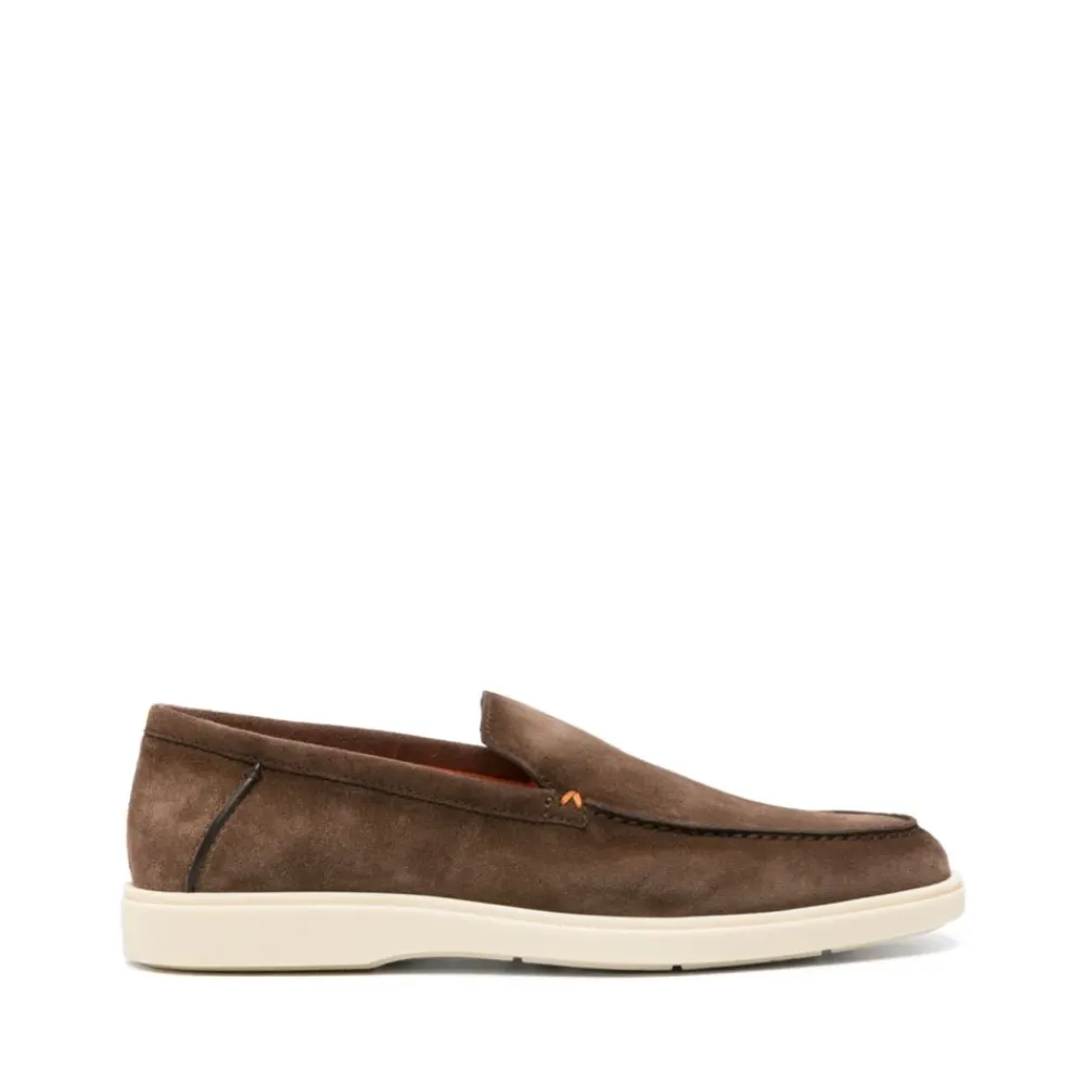 Heren Santoni e Suède Amandelteen Loafers