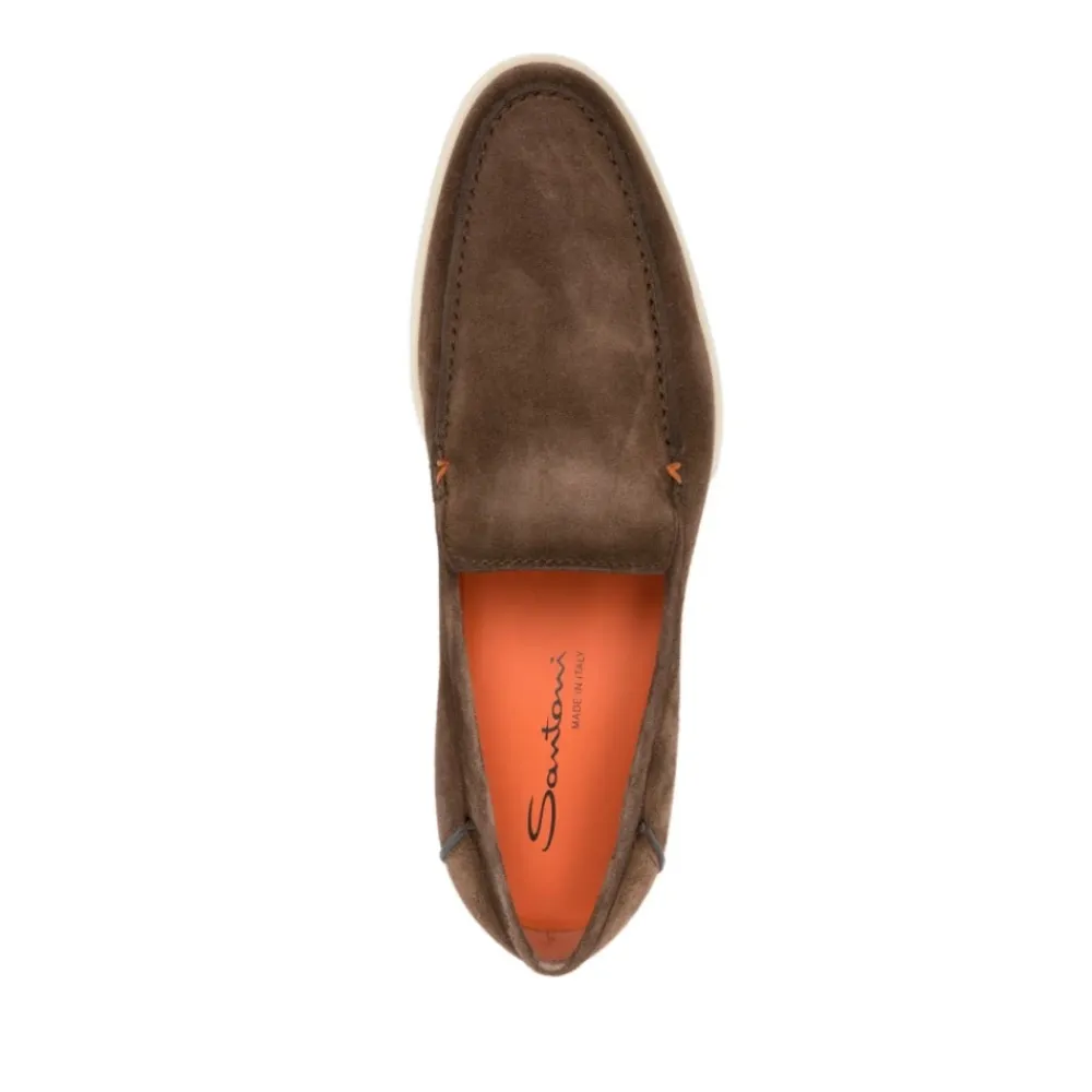 Heren Santoni e Suède Amandelteen Loafers