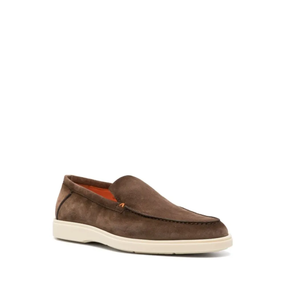 Heren Santoni e Suède Amandelteen Loafers