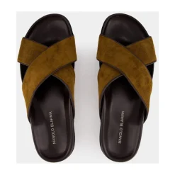 Heren Manolo Blahnik e Suède Chiltern Sandalen