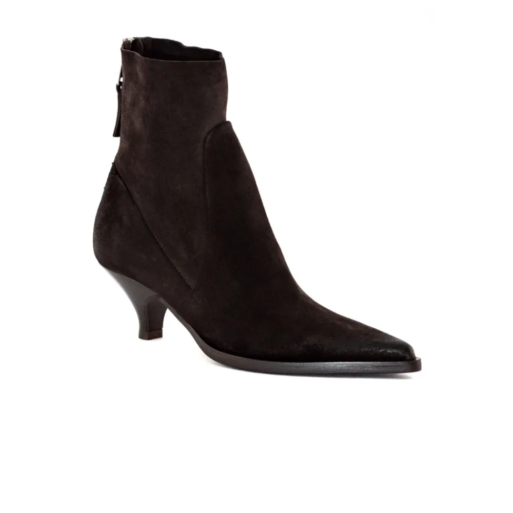 DAMES Elena Iachi Enkellaarsjes^e Suède Enkellaarzen Puntige Neus