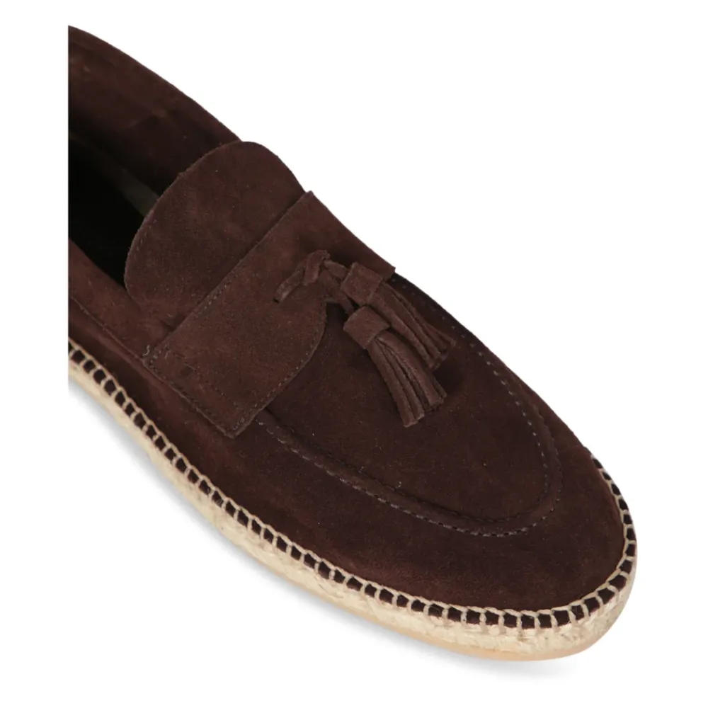 Heren Lardini Espadrilles|Instappers & Slip Ons^e suède espadrilles met touwzool