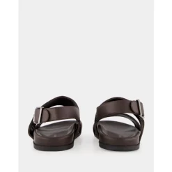 Heren Manolo Blahnik e Suède Fussbett Sandalen