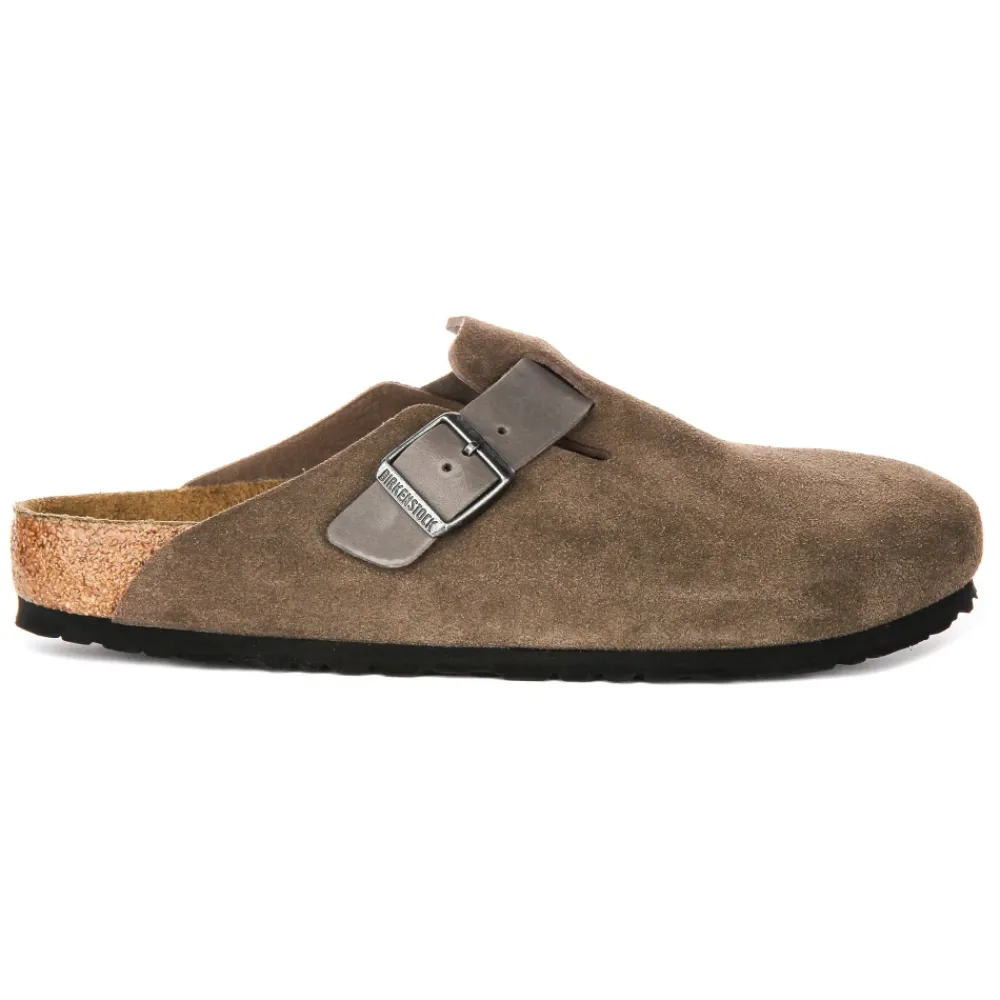 Heren Birkenstock Bruine Suède Klompen