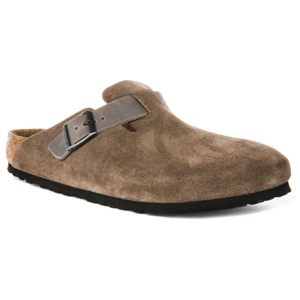 Heren Birkenstock Bruine Suède Klompen