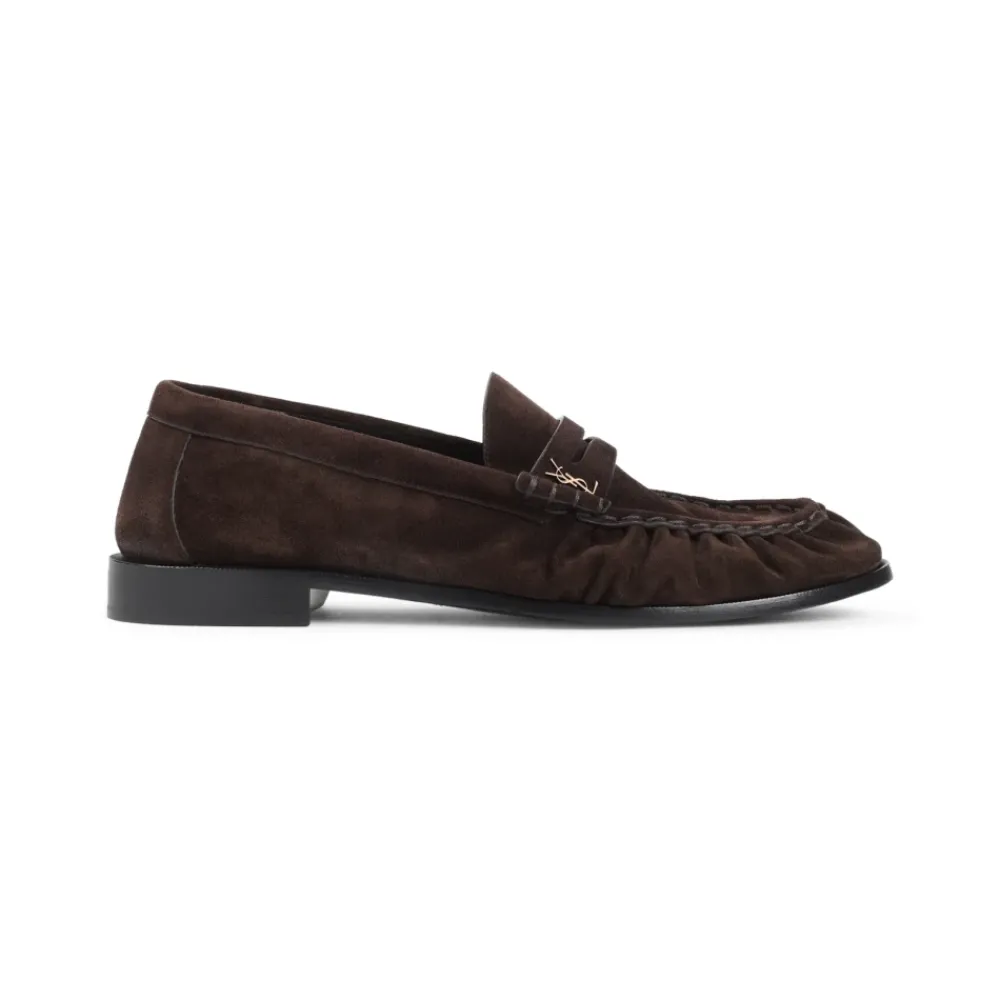 Heren Saint Laurent Instappers & Slip Ons^e Suède Loafers