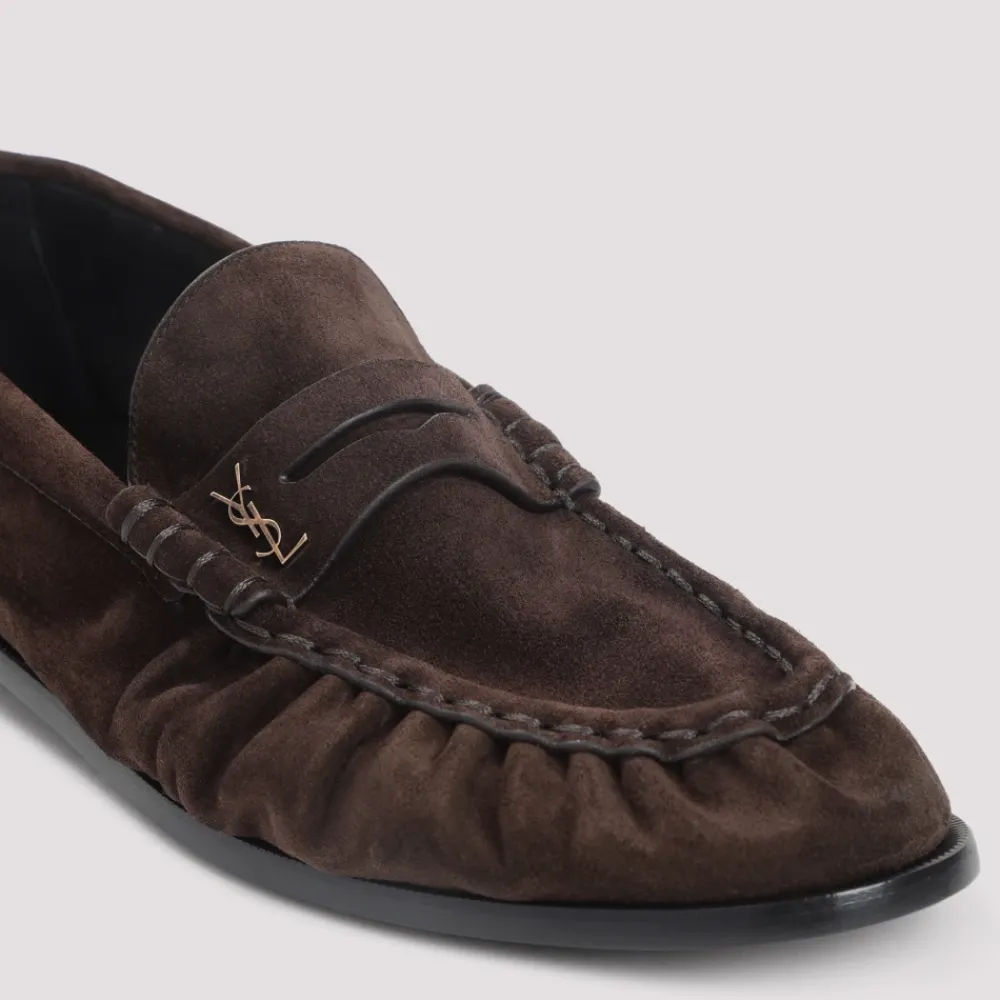 Heren Saint Laurent Instappers & Slip Ons^e Suède Loafers