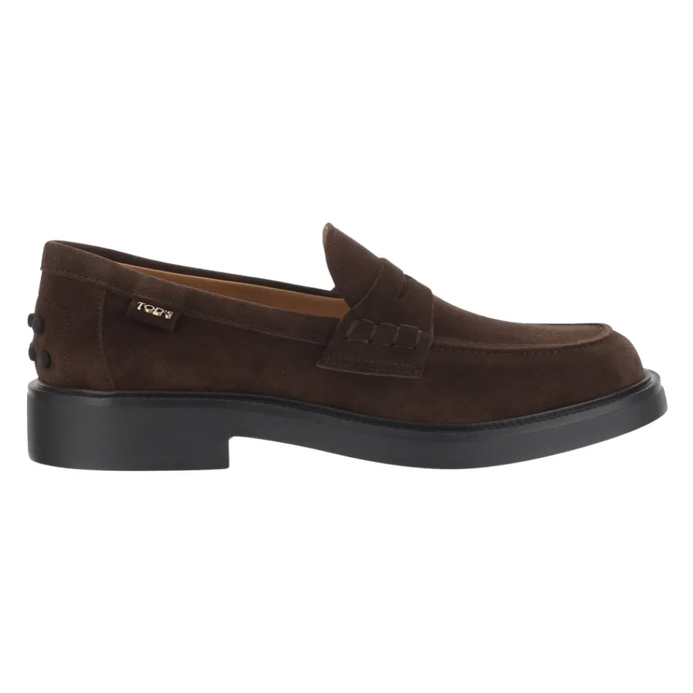 DAMES Tod's e Suède Loafers Vierkante Neus