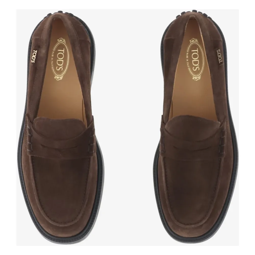 DAMES Tod's e Suède Loafers Vierkante Neus