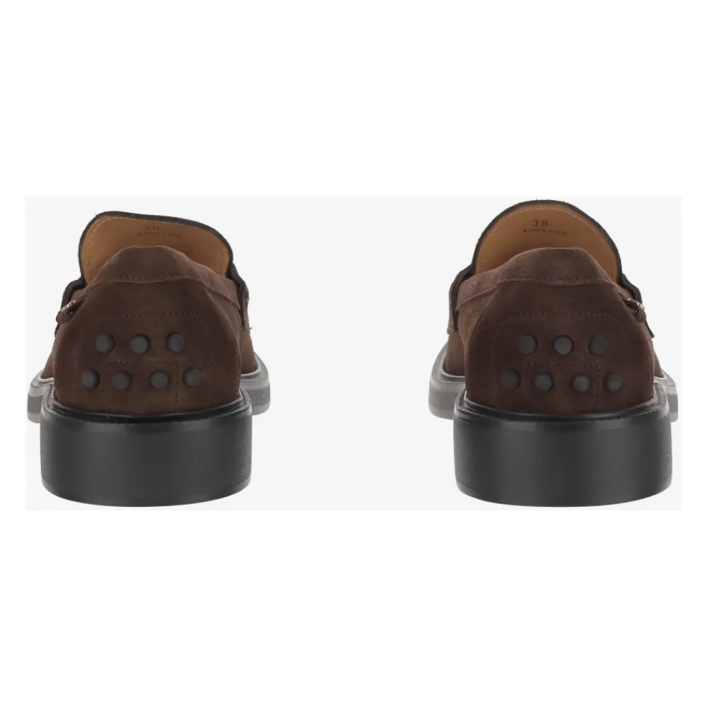 DAMES Tod's e Suède Loafers Vierkante Neus