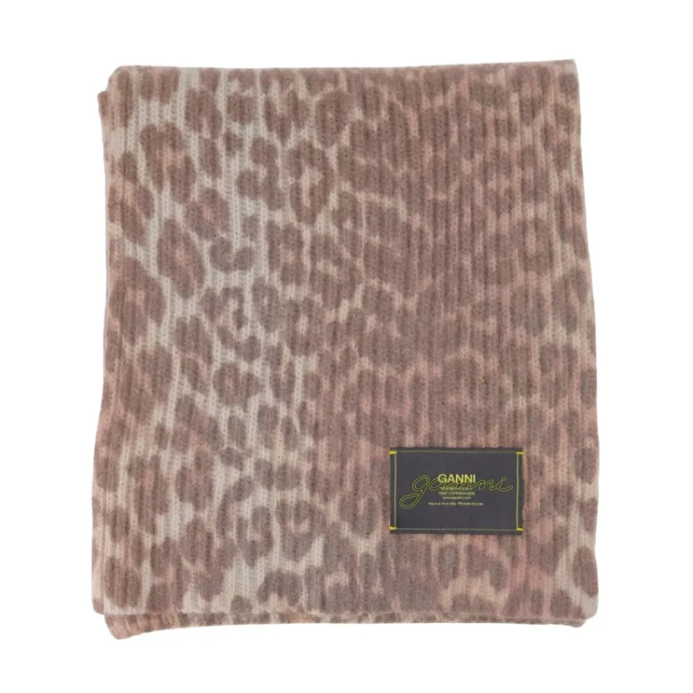 DAMES Ganni Sjaals^e Wol Grafische Sjaal