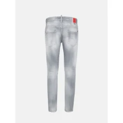 Heren Dsquared2 Brushed Grey Skater Jeans