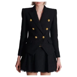 DAMES Balmain Jassen^6-buttons Tweed Jacket