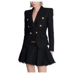 DAMES Balmain Jassen^6-buttons Tweed Jacket