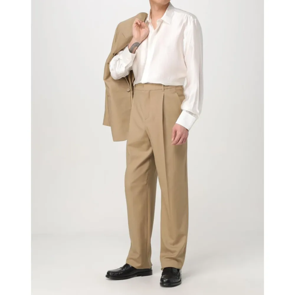 Heren Saint Laurent Kostuums^Camel Tailored Blazer