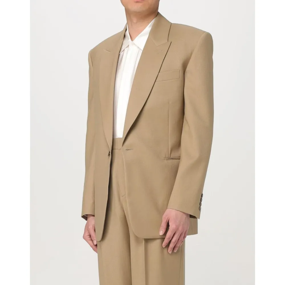 Heren Saint Laurent Kostuums^Camel Tailored Blazer