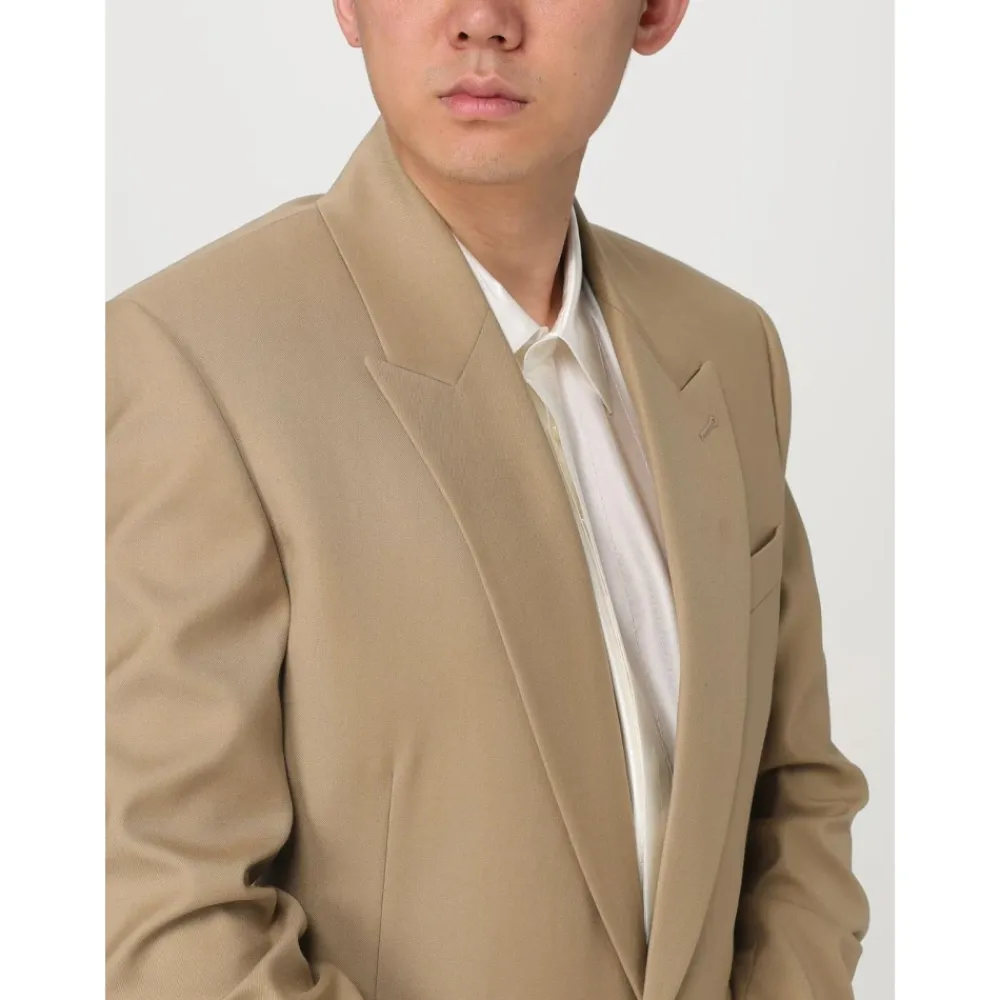 Heren Saint Laurent Kostuums^Camel Tailored Blazer