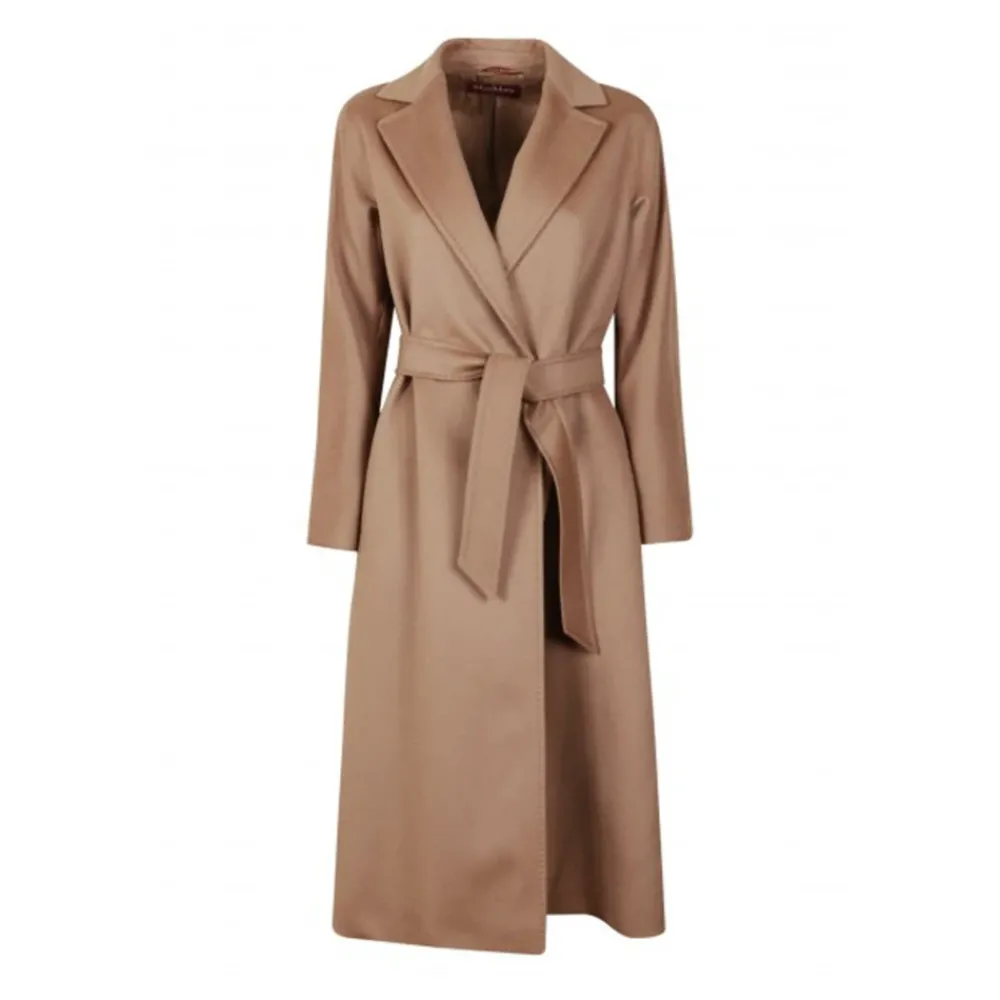DAMES Max Mara Studio Camel Wollen Jas